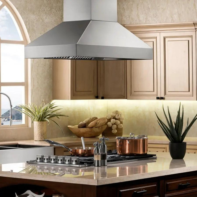 ZLINE 36" Outdoor/Indoor Island Stainless Range Hood, 597i-304-36 by Farmhouse Kitchen and Bath