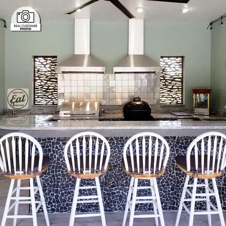 ZLINE 36" Outdoor/Indoor Stainless Steel Wall Range Hood, 667-304-36 by Farmhouse Kitchen and Bath