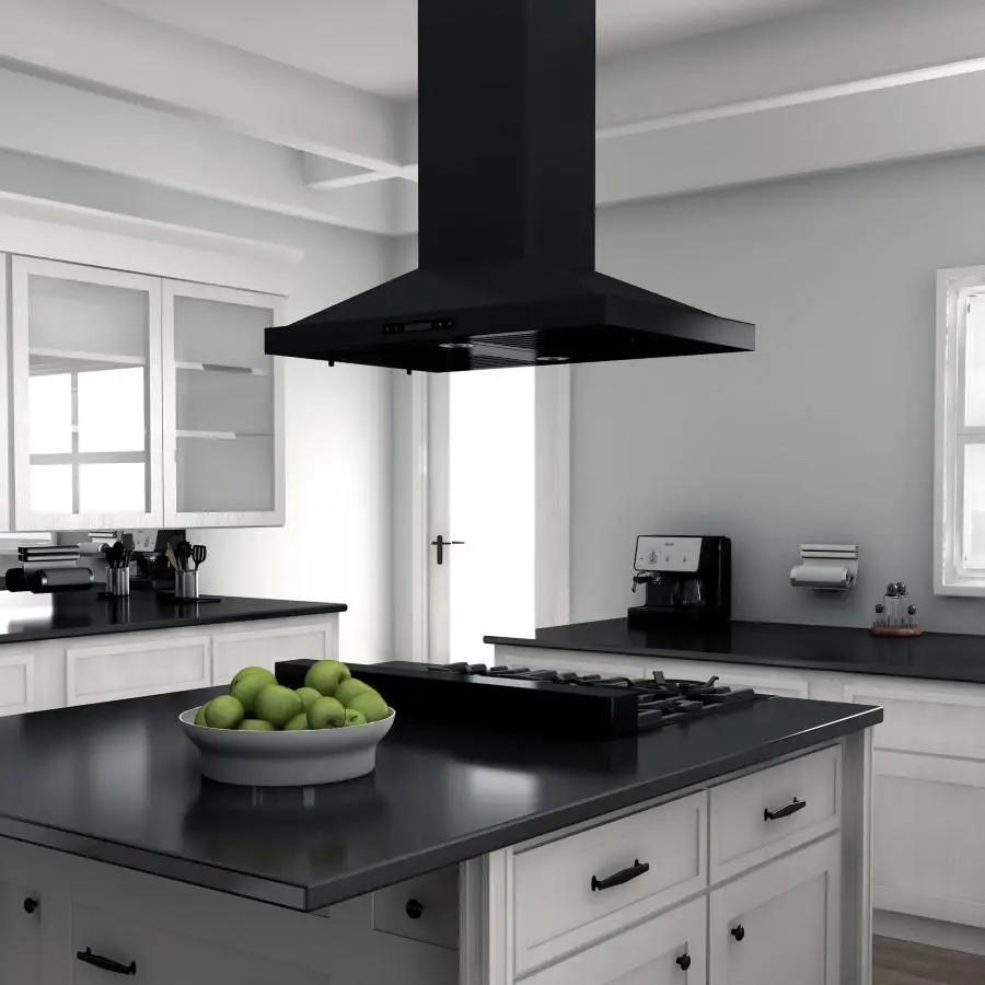 ZLINE 36" Porcelain Rangetop in Black Stainless with 6 Gas Burners, RTB-36 by Farmhouse Kitchen and Bath