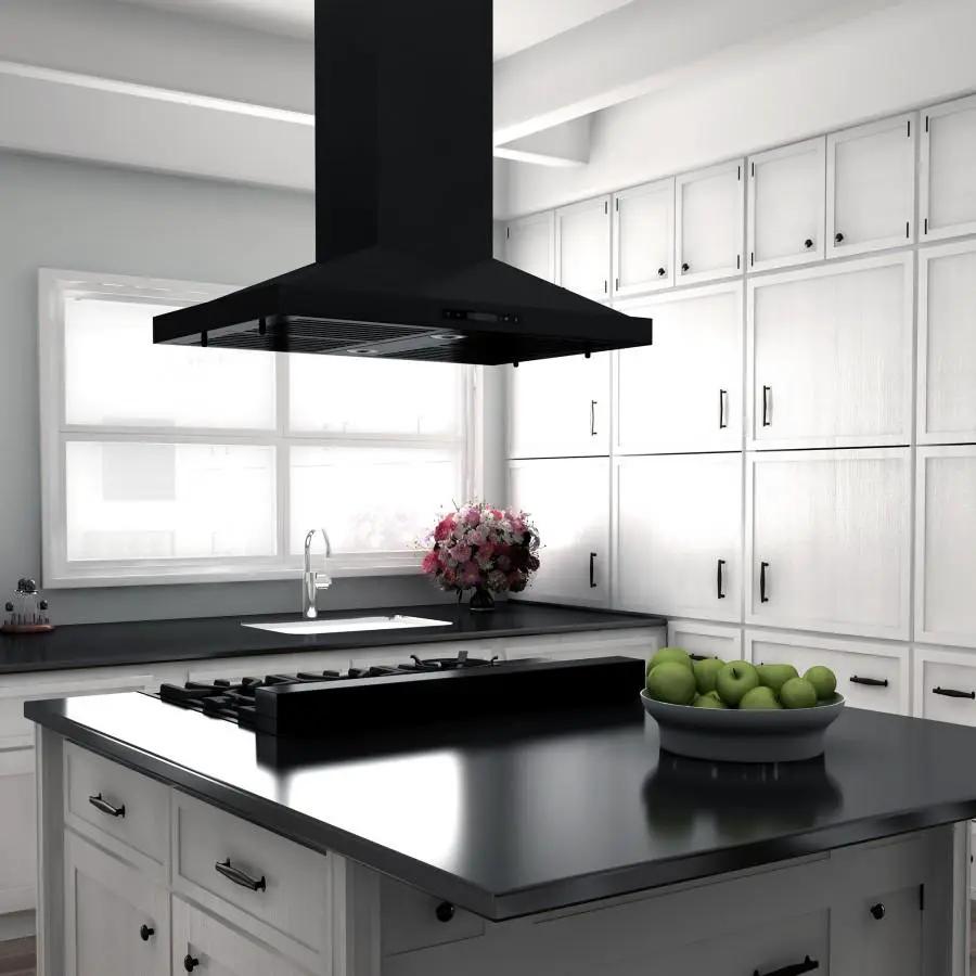 ZLINE 36" Porcelain Rangetop in Black Stainless with 6 Gas Burners, RTB-36 by Farmhouse Kitchen and Bath