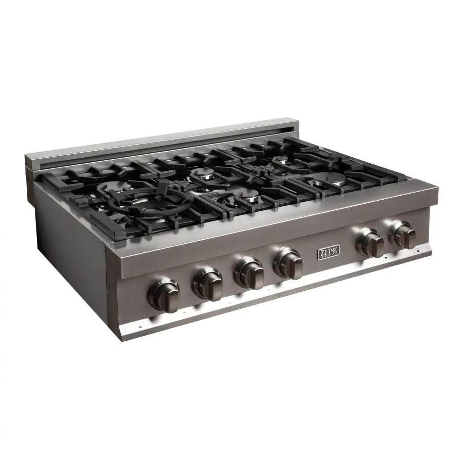 ZLINE 36" Porcelain Rangetop in Snow Stainless, RTS-36 by Farmhouse Kitchen and Bath