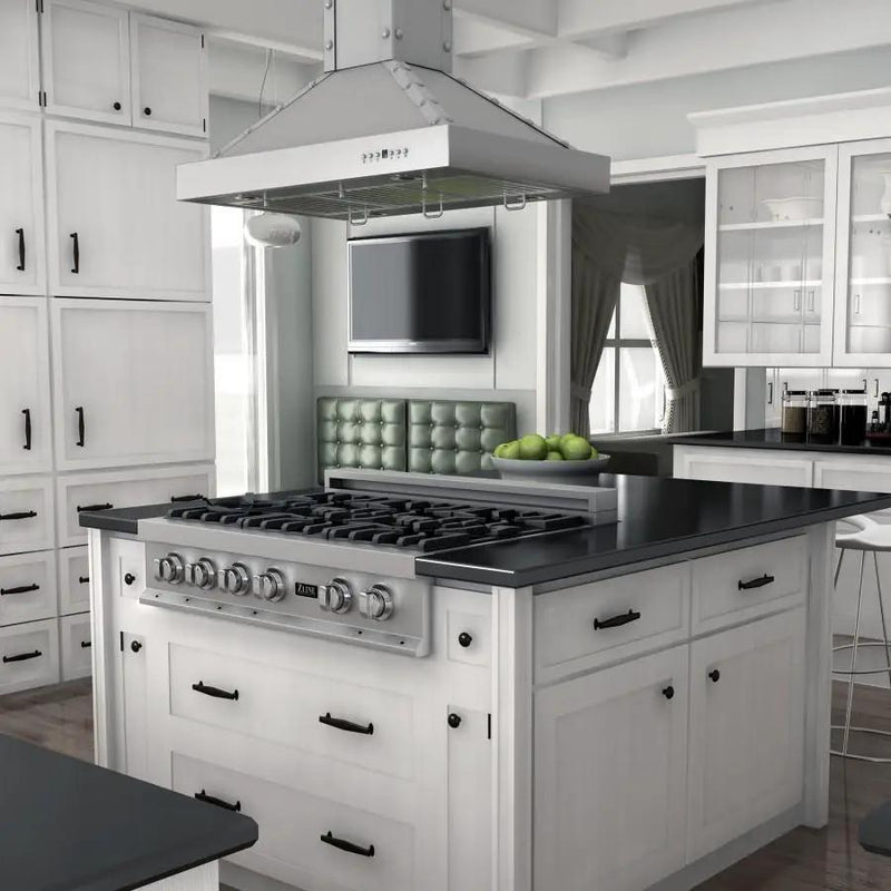 ZLINE 36" Porcelain Rangetop in Snow Stainless, RTS-36 by Farmhouse Kitchen and Bath