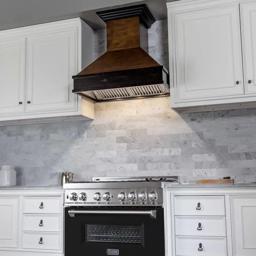 ZLINE 36" Professional Dual Fuel Range, Black Matte Door, RA-BLM-36 by Farmhouse Kitchen and Bath