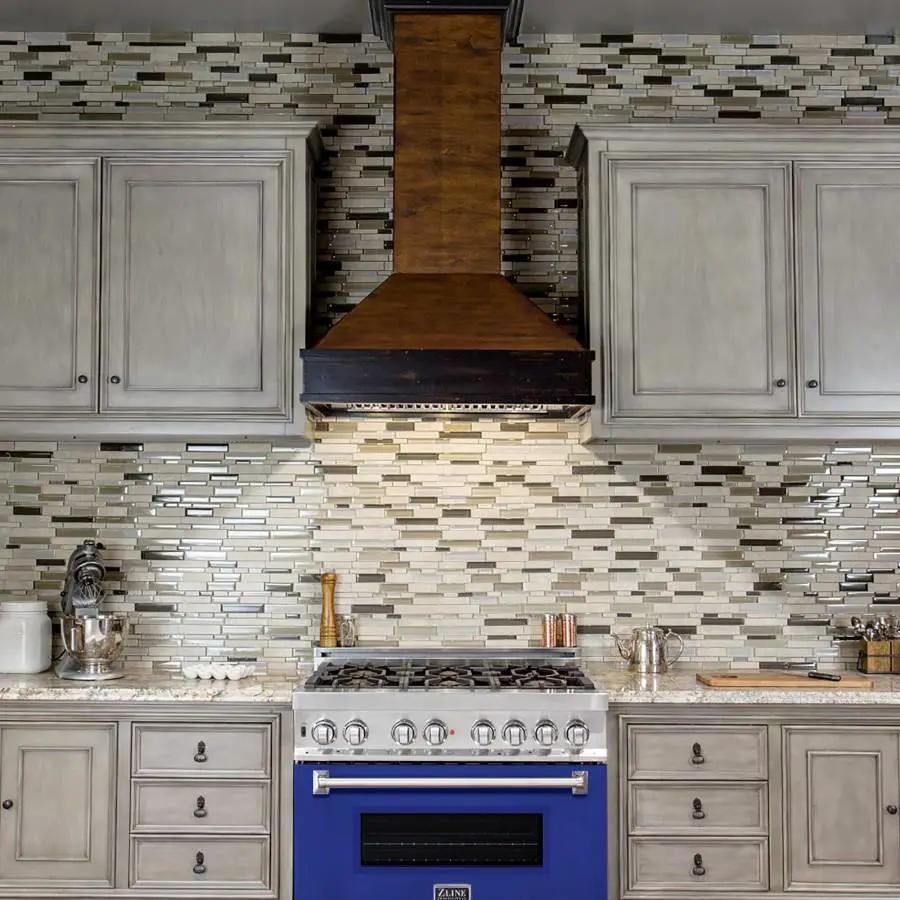 ZLINE 36" Professional Dual Fuel Range, Blue Matte Door, RA-BM-36 by Farmhouse Kitchen and Bath