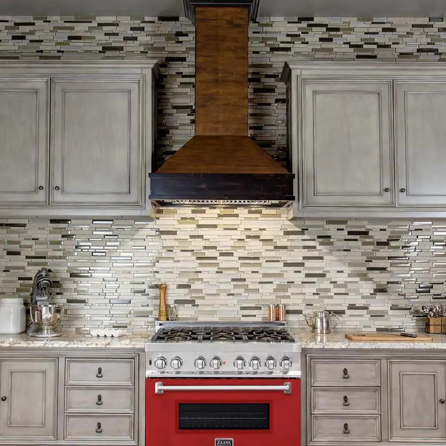 ZLINE 36" Professional Dual Fuel Range, Red Matte Door, RA-RM-36 by Farmhouse Kitchen and Bath