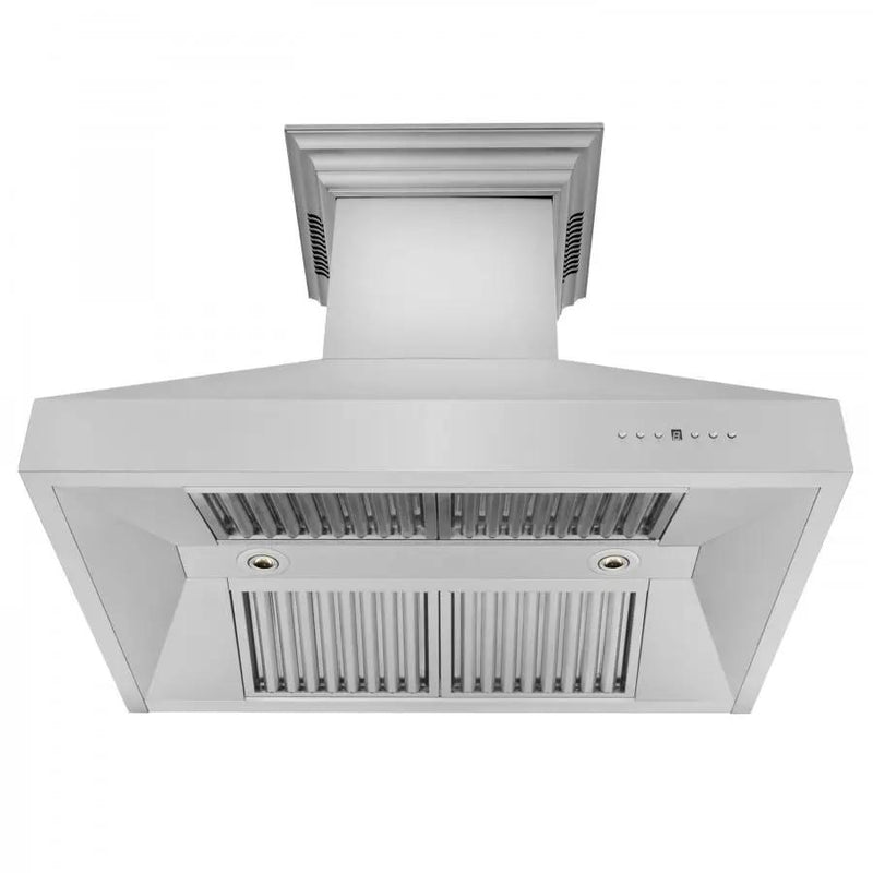 ZLINE 36" Professional Wall Range Hood, Built-in CrownSound® Bluetooth Speakers, 667CRN-BT-36 by Farmhouse Kitchen and Bath