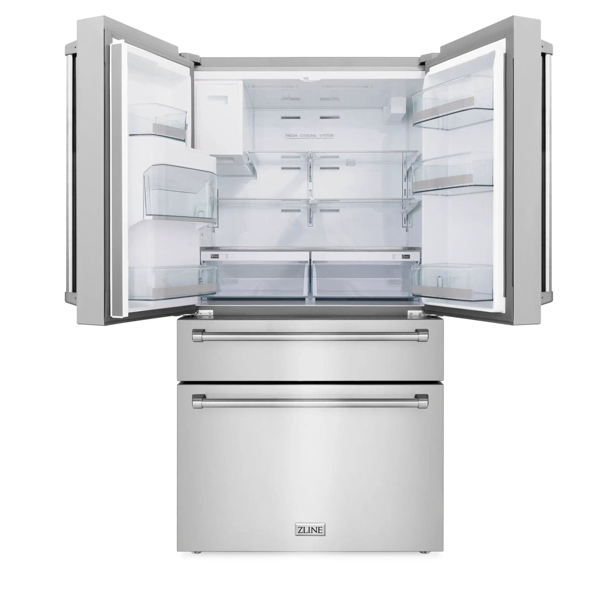 ZLINE 36" Refrigerator, Water, Ice Dispenser, Fingerprint Resistant, RFM-W-36 by Farmhouse Kitchen and Bath