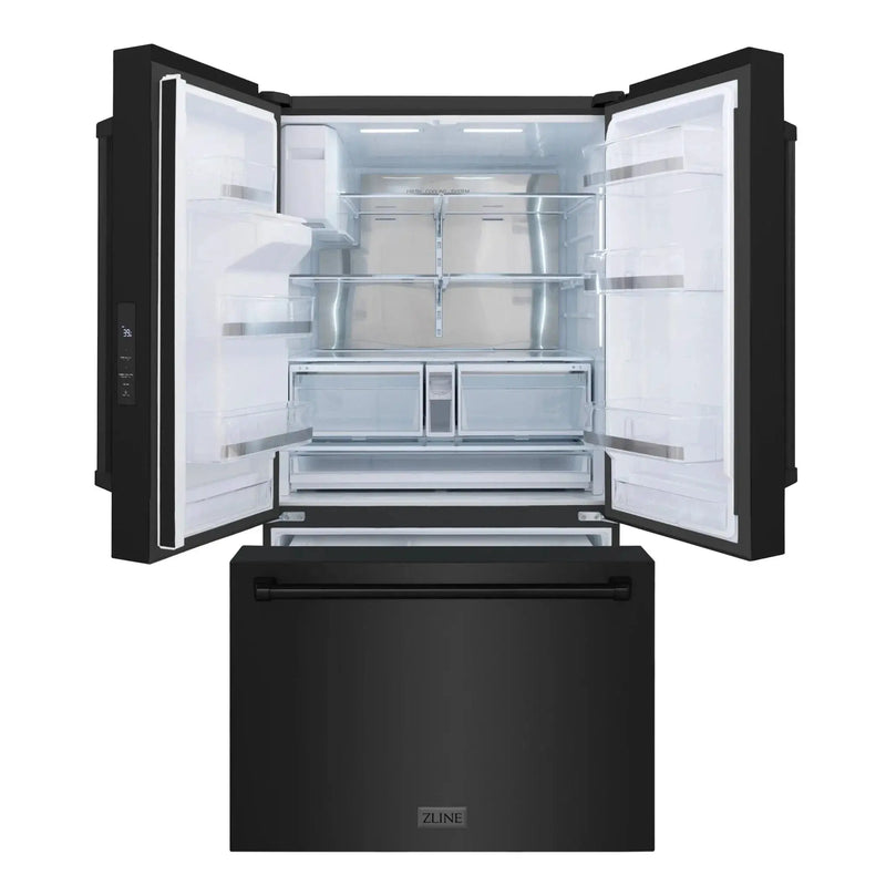 ZLINE 36" Refrigerator, Water, Ice Dispenser, Fingerprint Resistant, RSM-W-36-BS by Farmhouse Kitchen and Bath