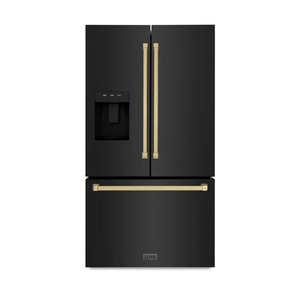 ZLINE 36" Refrigerator, Water, Ice Dispenser, Fingerprint Resistant, RSMZ-W-36-BS-CB