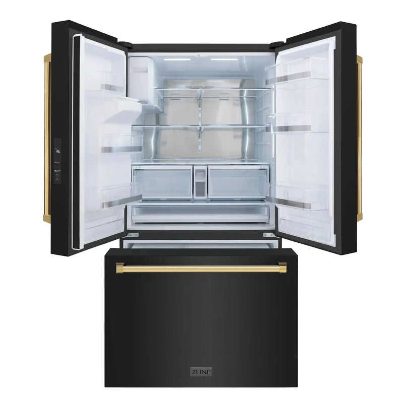 ZLINE 36" Refrigerator, Water, Ice Dispenser, Fingerprint Resistant, RSMZ-W-36-BS-G by Farmhouse Kitchen and Bath