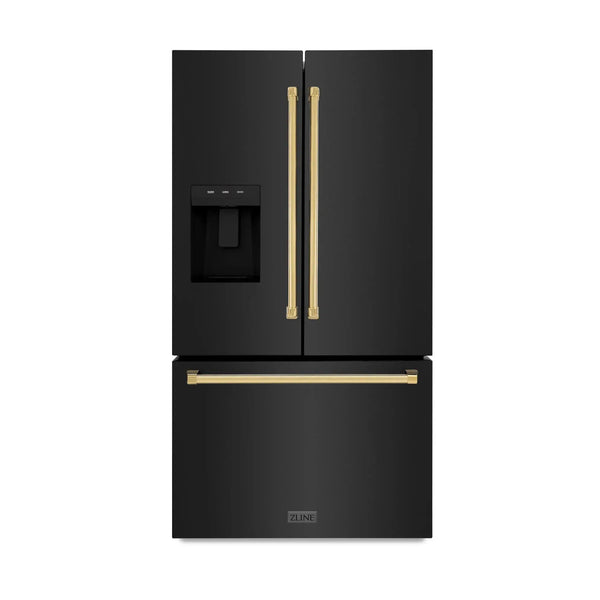 ZLINE 36" Refrigerator, Water, Ice Dispenser, Fingerprint Resistant, RSMZ-W-36-BS-G