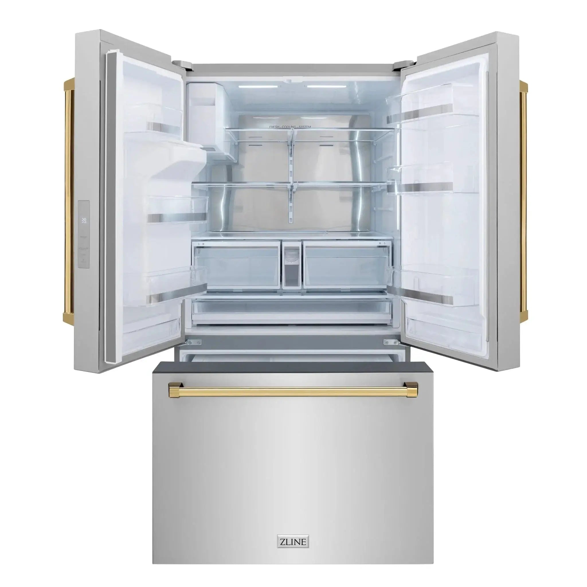 ZLINE 36" Refrigerator, Water, Ice Dispenser, Fingerprint Resistant, RSMZ-W-36-G by Farmhouse Kitchen and Bath