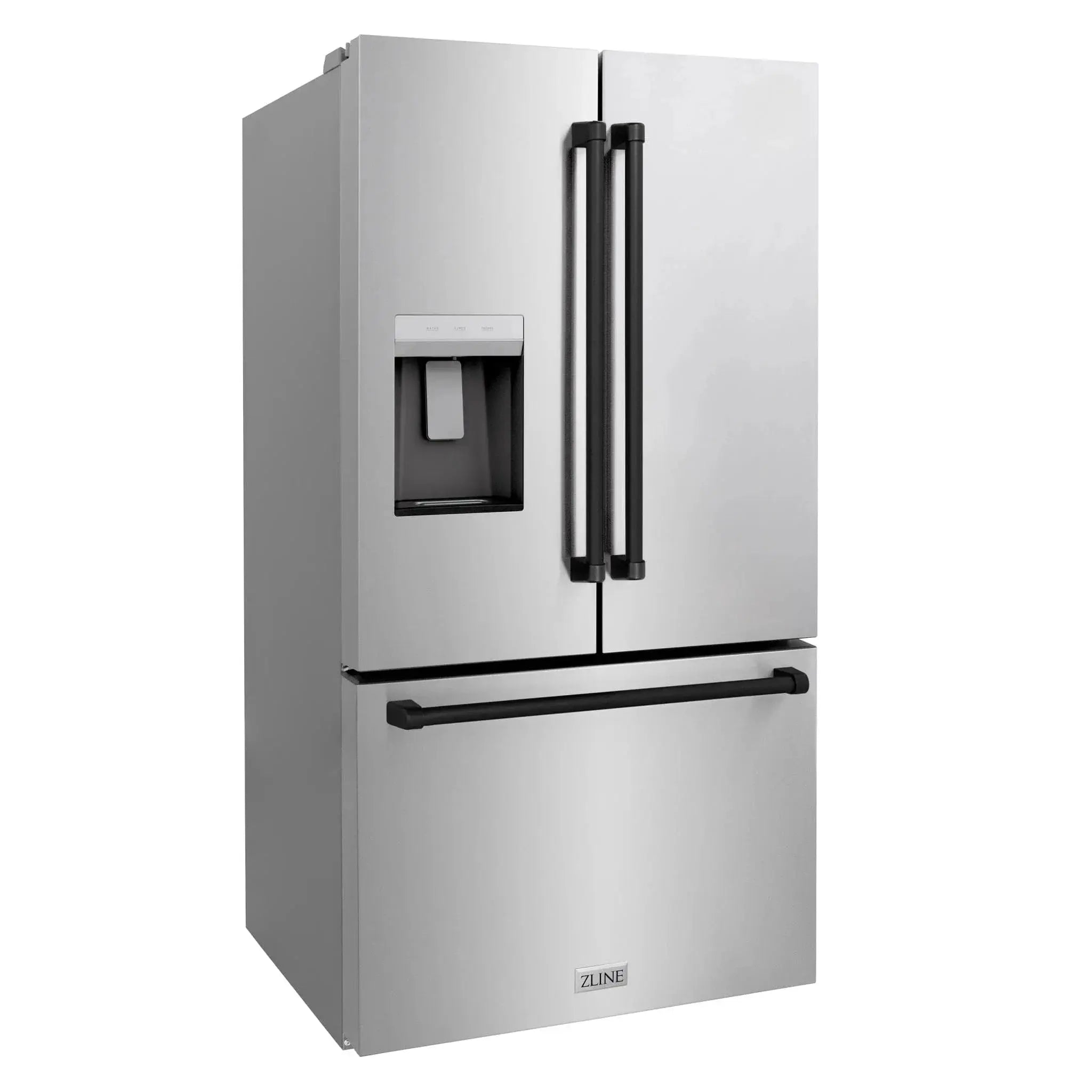 ZLINE 36" Refrigerator, Water, Ice Dispenser, Fingerprint Resistant, RSMZ-W-36-MB by Farmhouse Kitchen and Bath