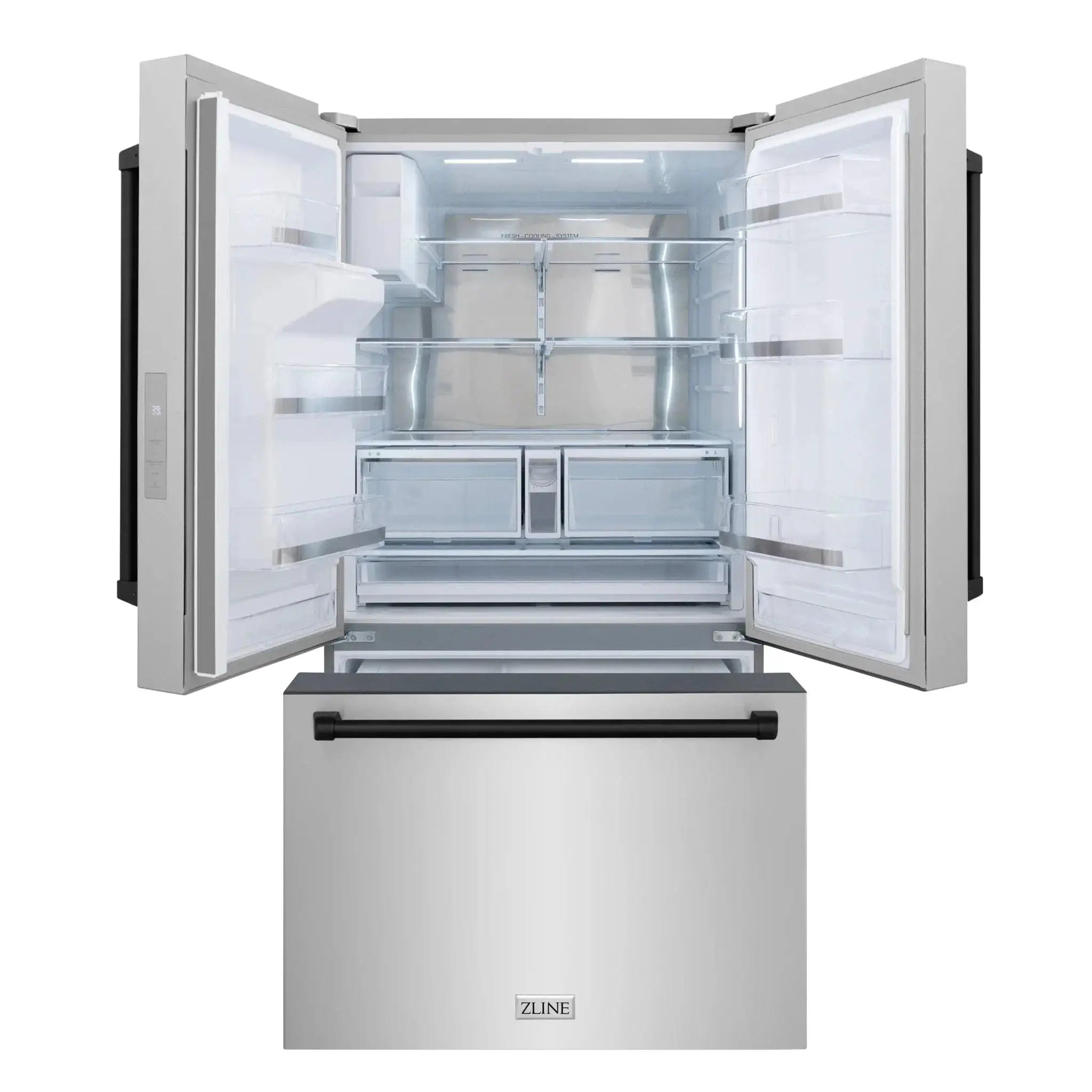 ZLINE 36" Refrigerator, Water, Ice Dispenser, Fingerprint Resistant, RSMZ-W-36-MB by Farmhouse Kitchen and Bath