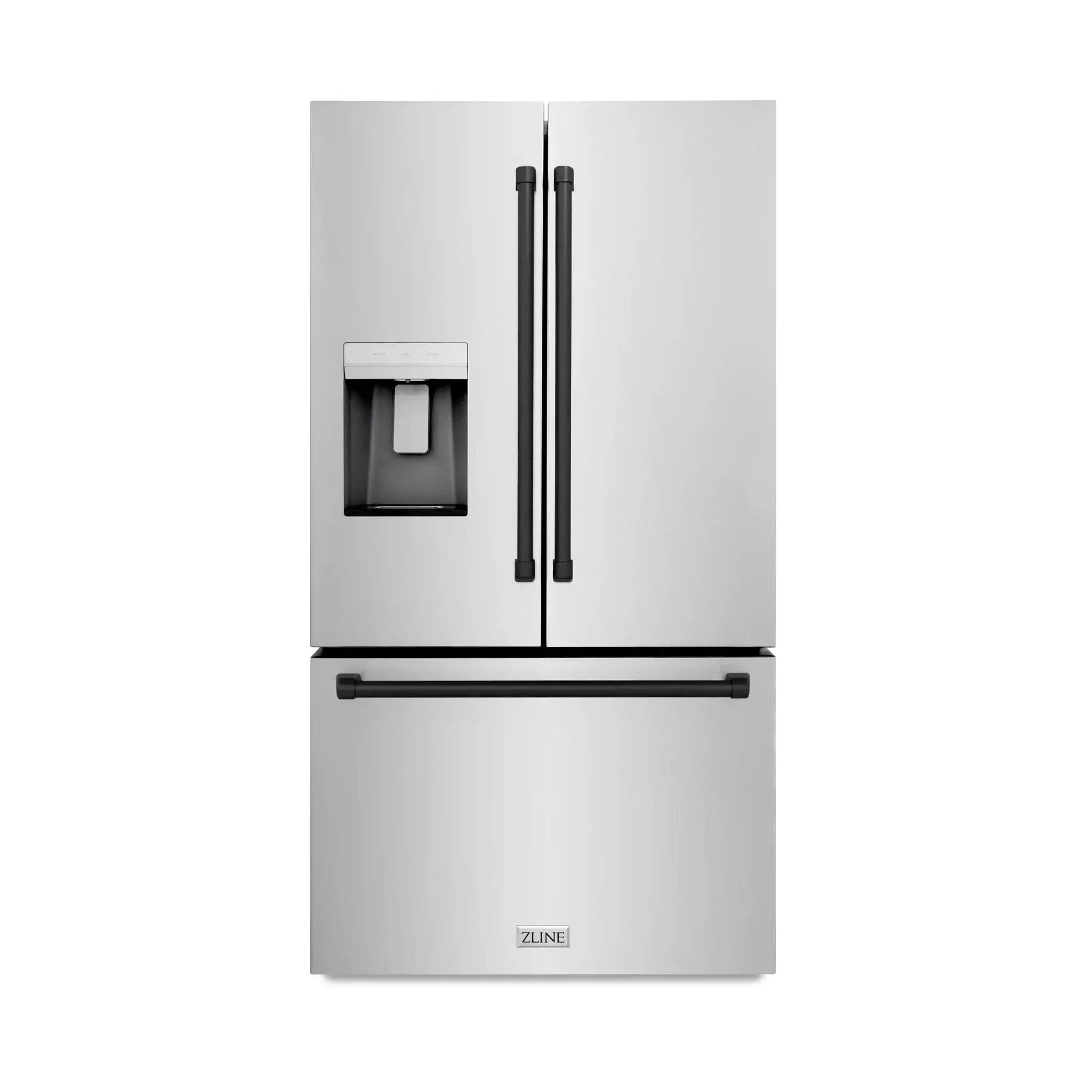 ZLINE 36" Refrigerator, Water, Ice Dispenser, Fingerprint Resistant, RSMZ-W-36-MB by Farmhouse Kitchen and Bath
