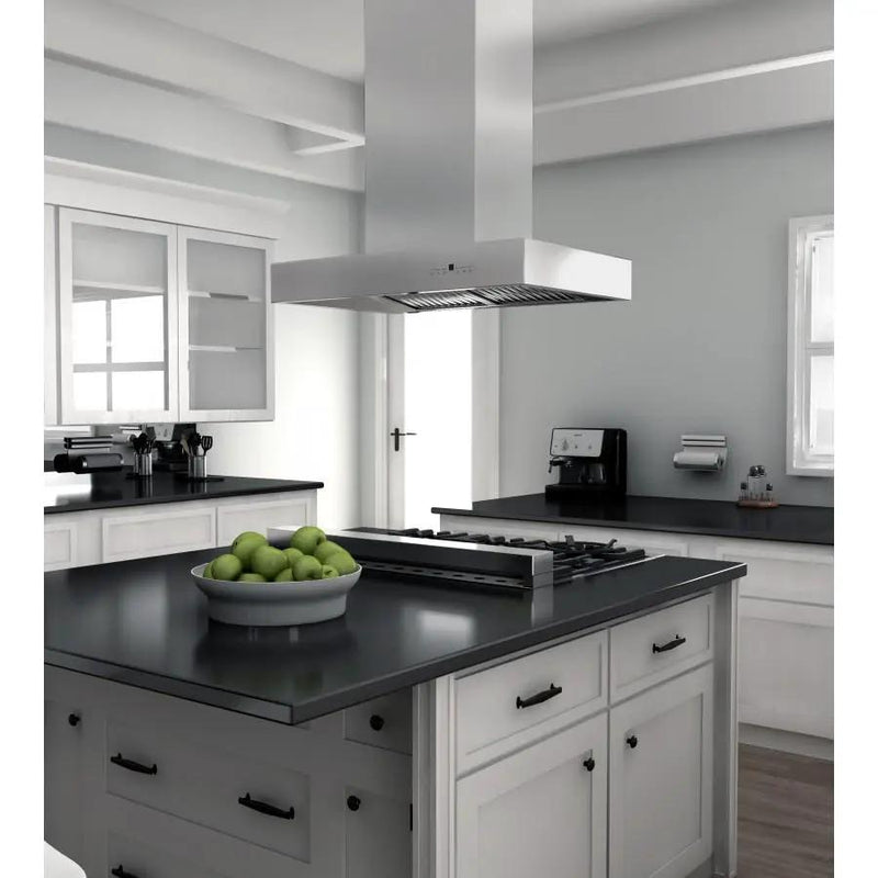 ZLINE 36" Remote Blower Stainless Island Range Hood, KECOMi-RS-36-400 by Farmhouse Kitchen and Bath