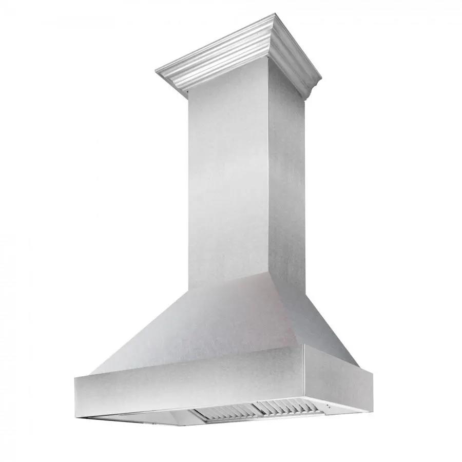 ZLINE 36" Snow Finish Stainless Range Hood with Snow Finish Shell, 8654SN-36 by Farmhouse Kitchen and Bath
