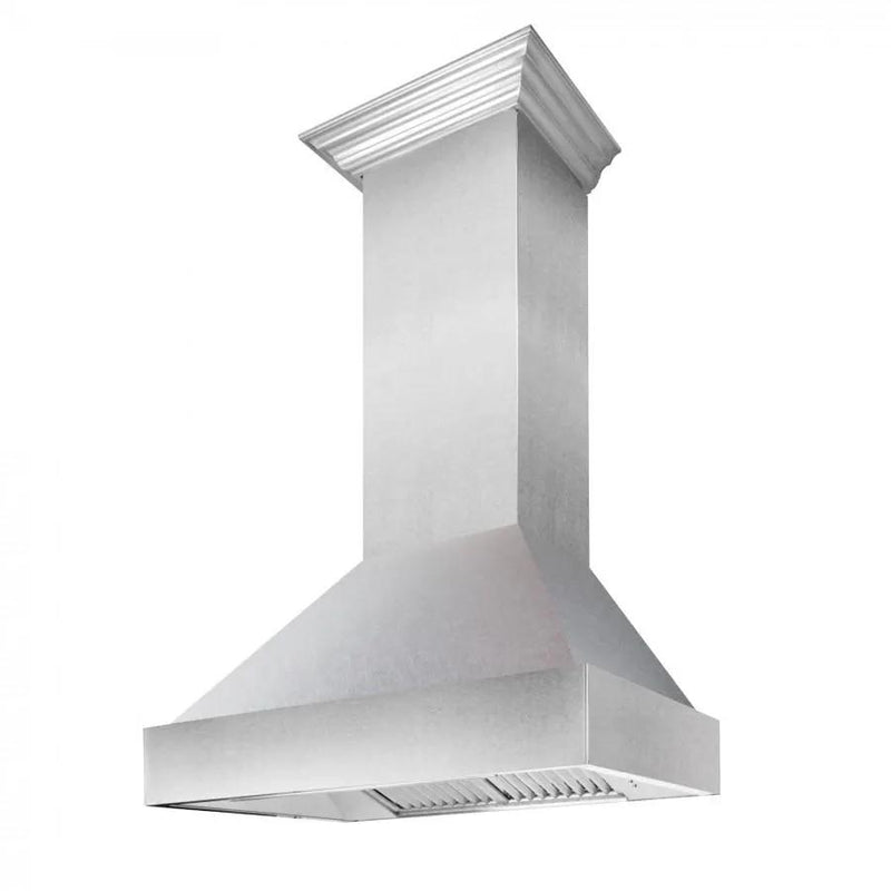 ZLINE 36" Snow Finish Stainless Range Hood with Snow Finish Shell, 8654SN-36 by Farmhouse Kitchen and Bath