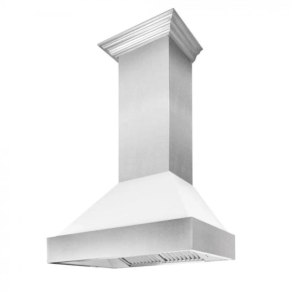ZLINE 36" Snow Finish Wall Range Hood, White Matte Shell, 8654WM-36, photo 2 of 9