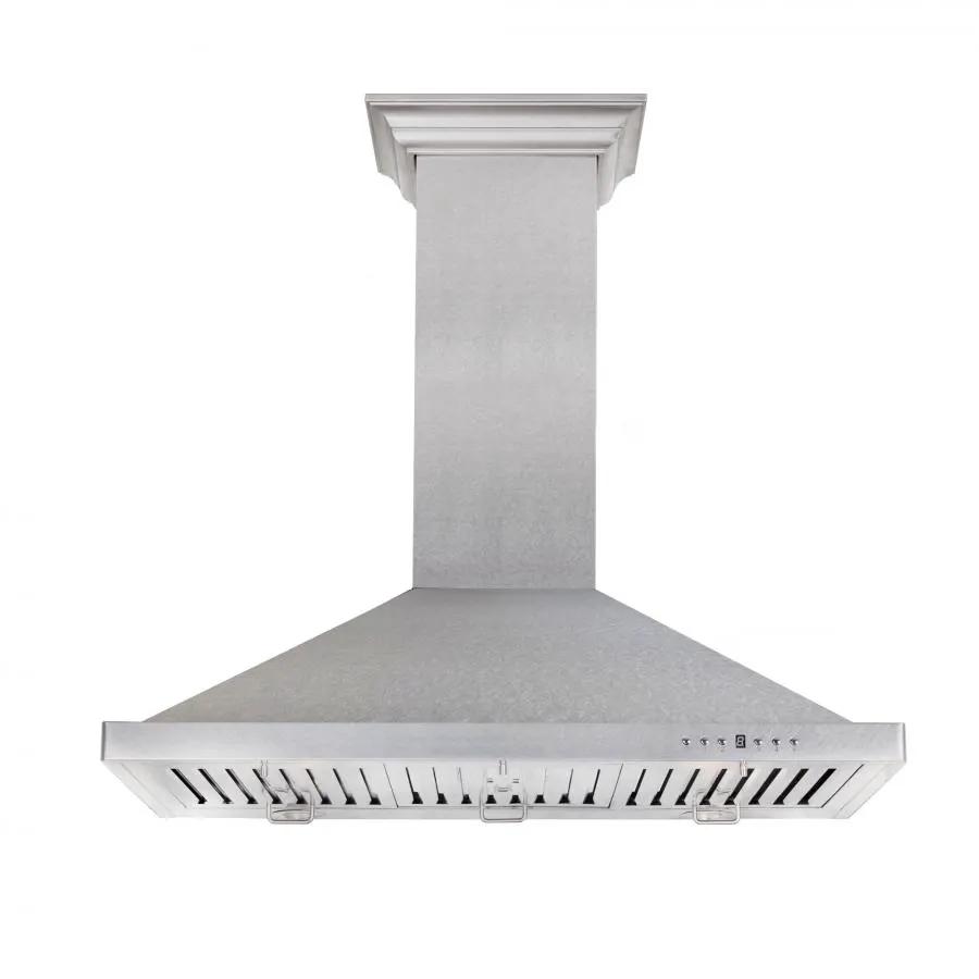 ZLINE 36" Snow Finished Stainless Steel Wall Mount Range Hood, 8KBS-36 by Farmhouse Kitchen and Bath