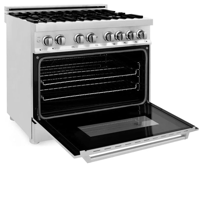 ZLINE 36" Stainless 4.6 cu.ft. 6 Gas Burner/Electric Oven Range, RA36 by Farmhouse Kitchen and Bath