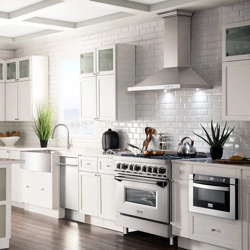 ZLINE 36" Stainless 4.6 cu.ft. 6 Gas Burner/Electric Oven Range, RA36 by Farmhouse Kitchen and Bath