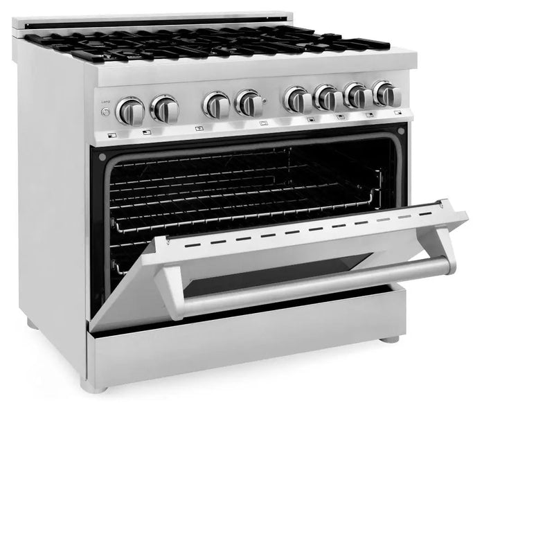 ZLINE 36" Stainless 4.6 cu.ft. 6 Gas Burner/Electric Oven Range, RA36 by Farmhouse Kitchen and Bath