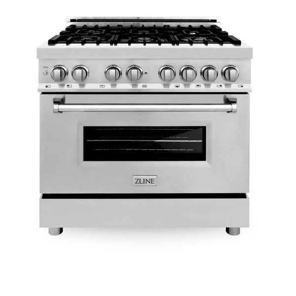 ZLINE 36" Stainless 4.6 cu.ft. 6 Gas Burner/Electric Oven Range, RA36, photo 2 of 19