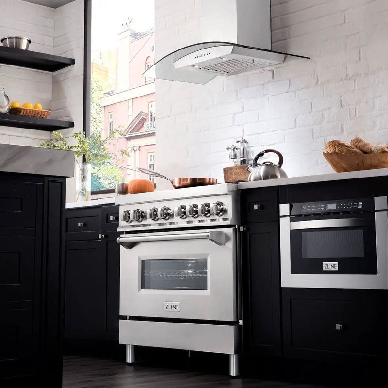 ZLINE 36" Stainless 4.6 cu.ft. 6 Gas Burner/Electric Oven Range, RA36 by Farmhouse Kitchen and Bath