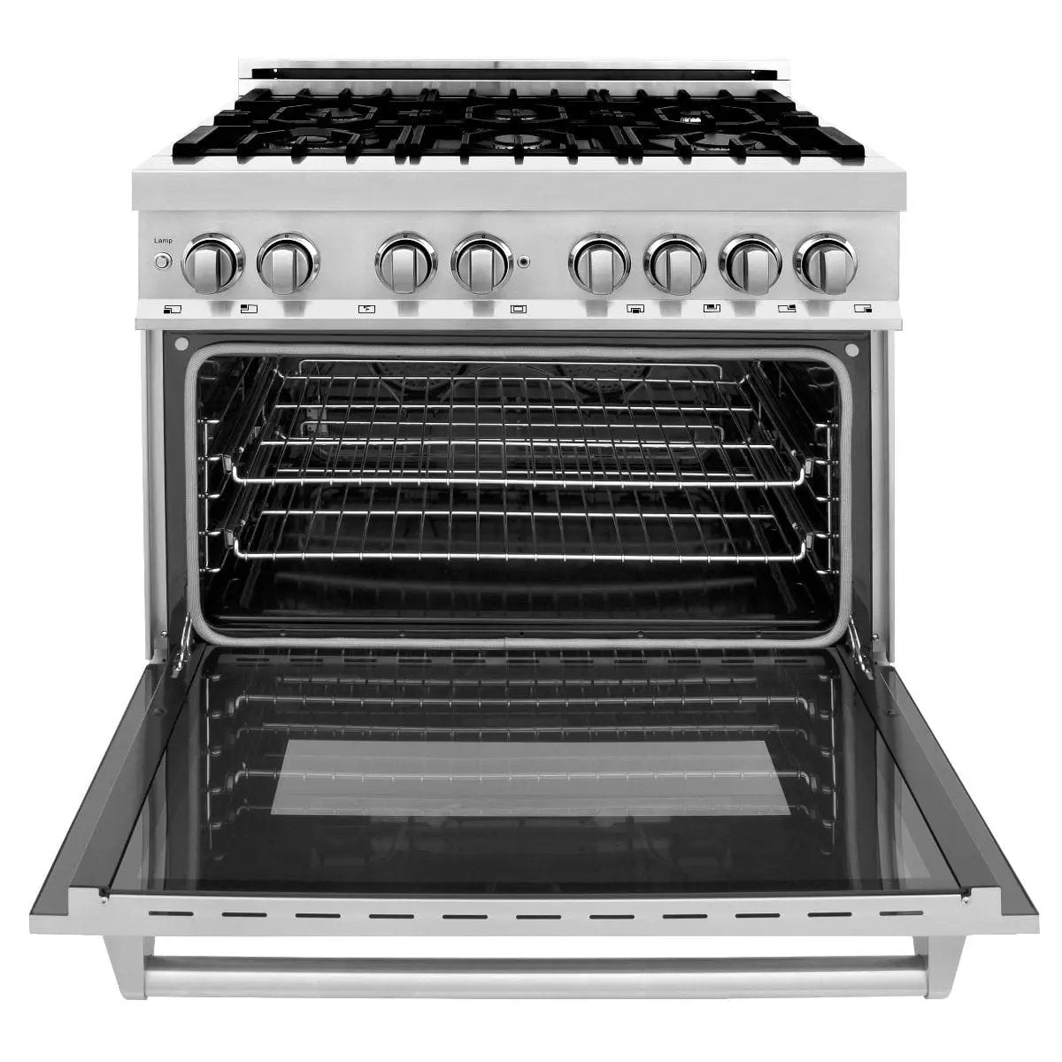 ZLINE 36" Stainless 4.6 cu.ft. 6 Gas Burner/Electric Oven Range, RA36 by Farmhouse Kitchen and Bath