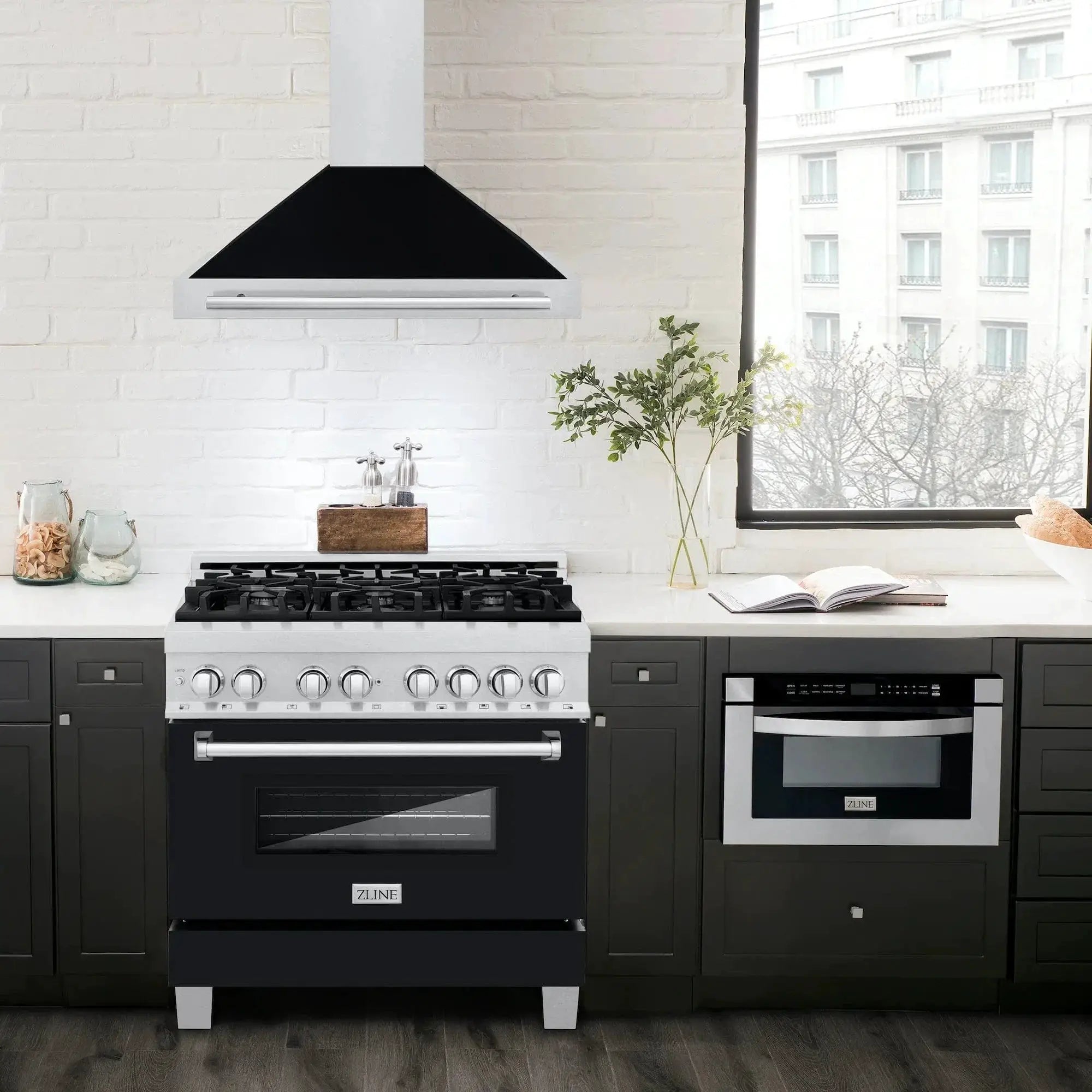 ZLINE 36" Stainless Range Hood Shell, Stainless Handle KB4SNX-BLM-36 by Farmhouse Kitchen and Bath