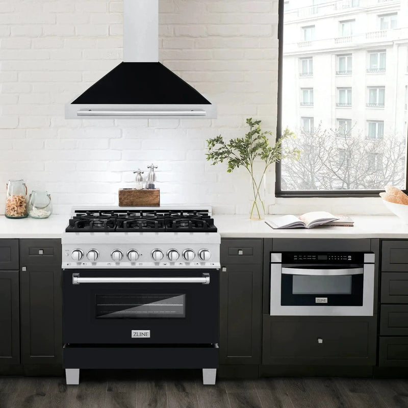 ZLINE 36" Stainless Range Hood Shell, Stainless Handle KB4SNX-BLM-36 by Farmhouse Kitchen and Bath