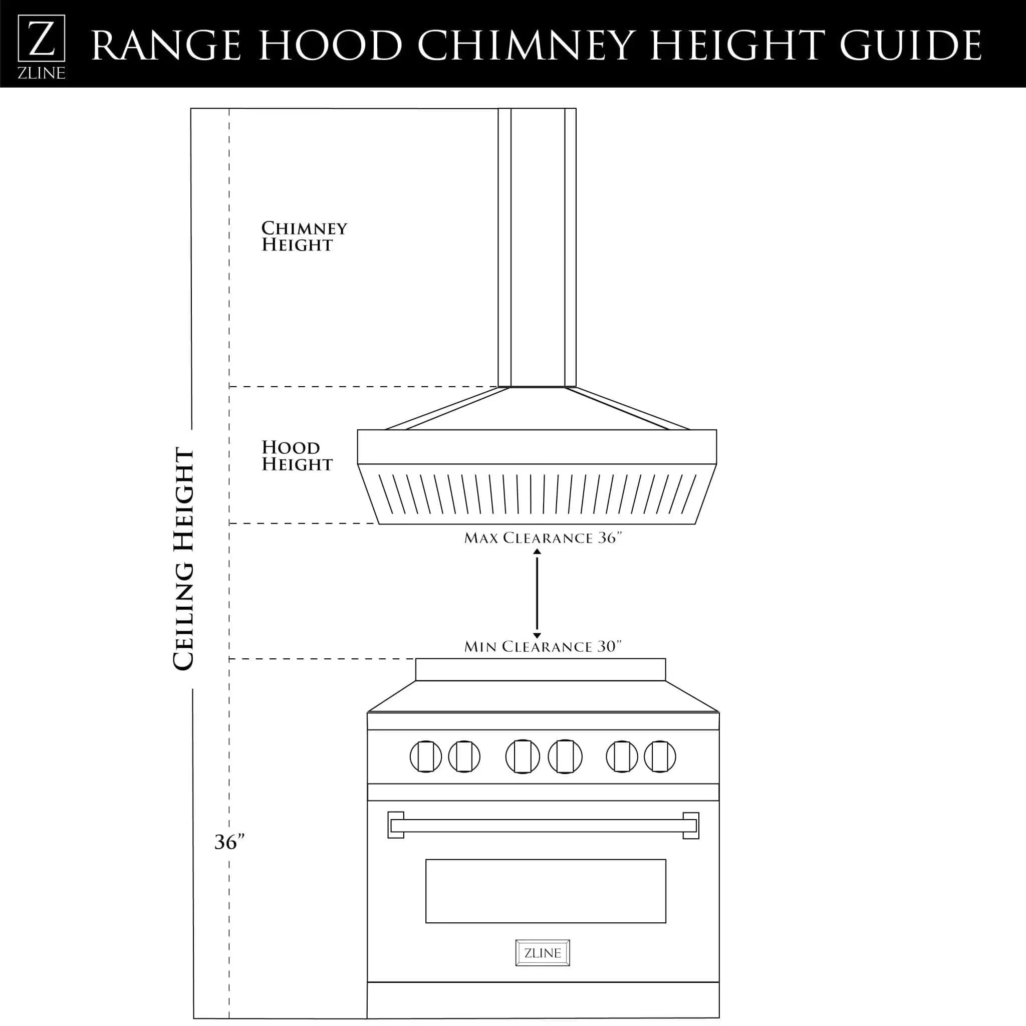ZLINE 36" Stainless Steel Island Range Hood, GL1i-36 by Farmhouse Kitchen and Bath