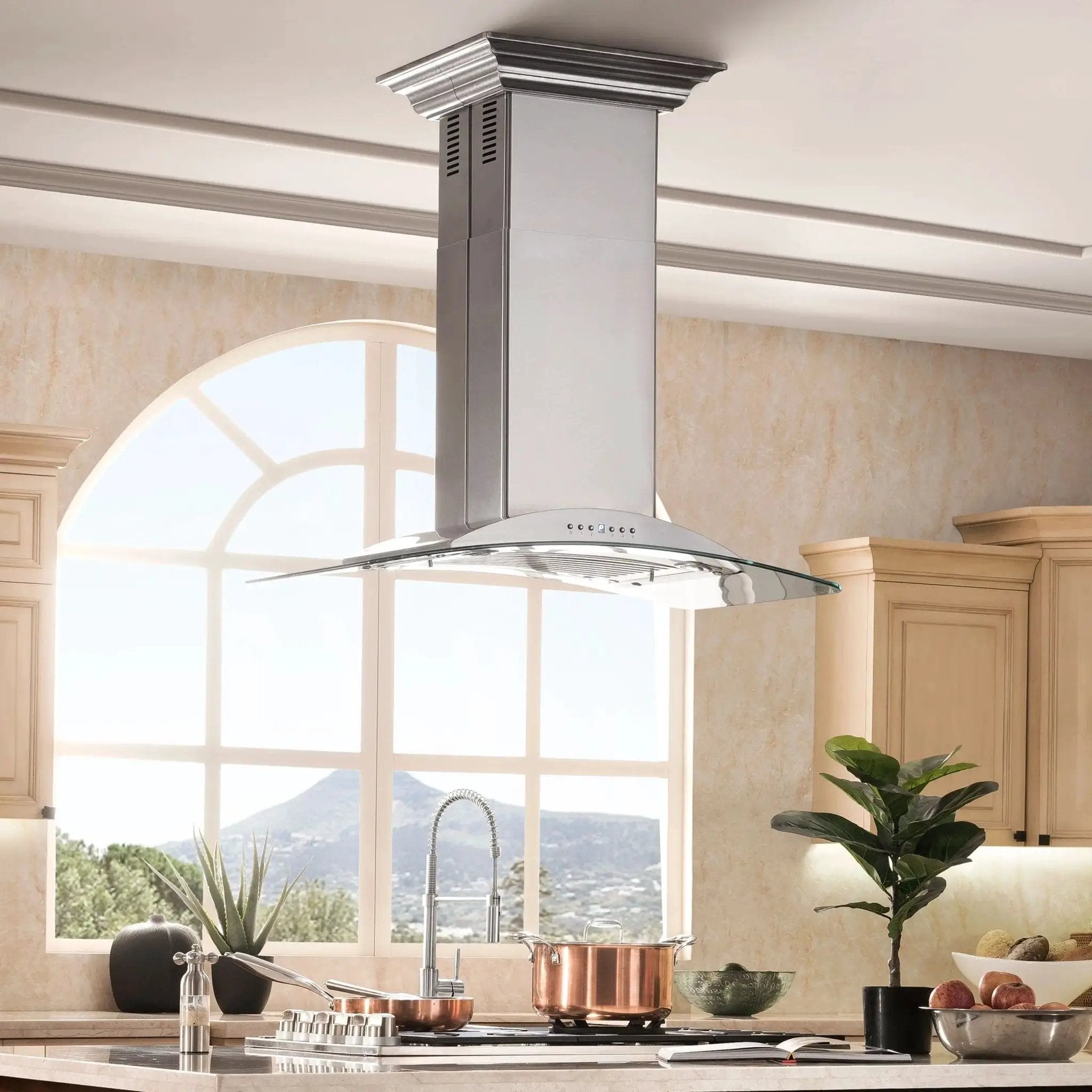 ZLINE 36" Stainless Steel Island Range Hood, GL9i-36 by Farmhouse Kitchen and Bath