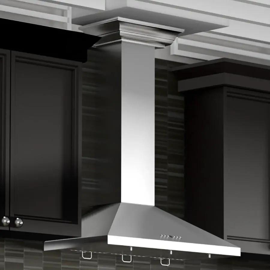 ZLINE 36" Stainless Steel Wall Range Hood, Crown Molding, KL2CRN-36 by Farmhouse Kitchen and Bath