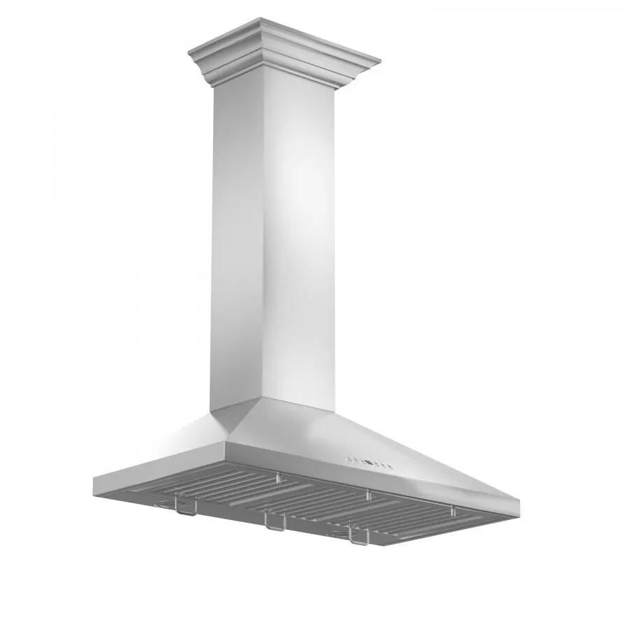 ZLINE 36" Stainless Steel Wall Range Hood, Crown Molding, KL2CRN-36 by Farmhouse Kitchen and Bath