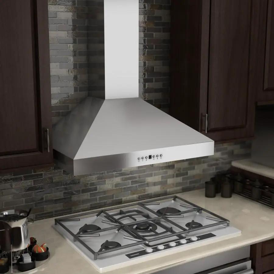 ZLINE 36" Stainless Steel Wall Range Hood, Crown Molding, KL3CRN-36 by Farmhouse Kitchen and Bath