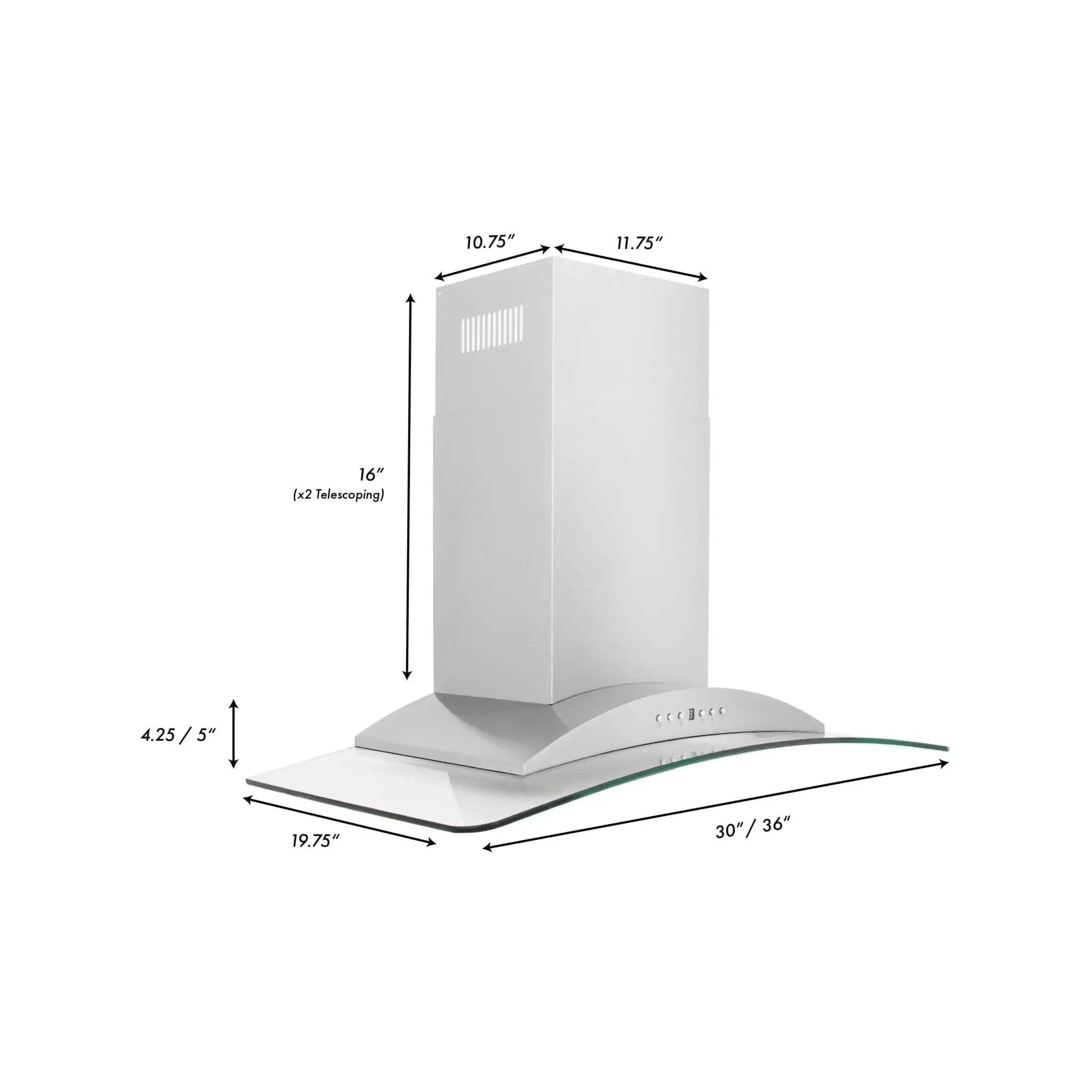 ZLINE 36" Stainless Steel Wall Range Hood KN-36 by Farmhouse Kitchen and Bath