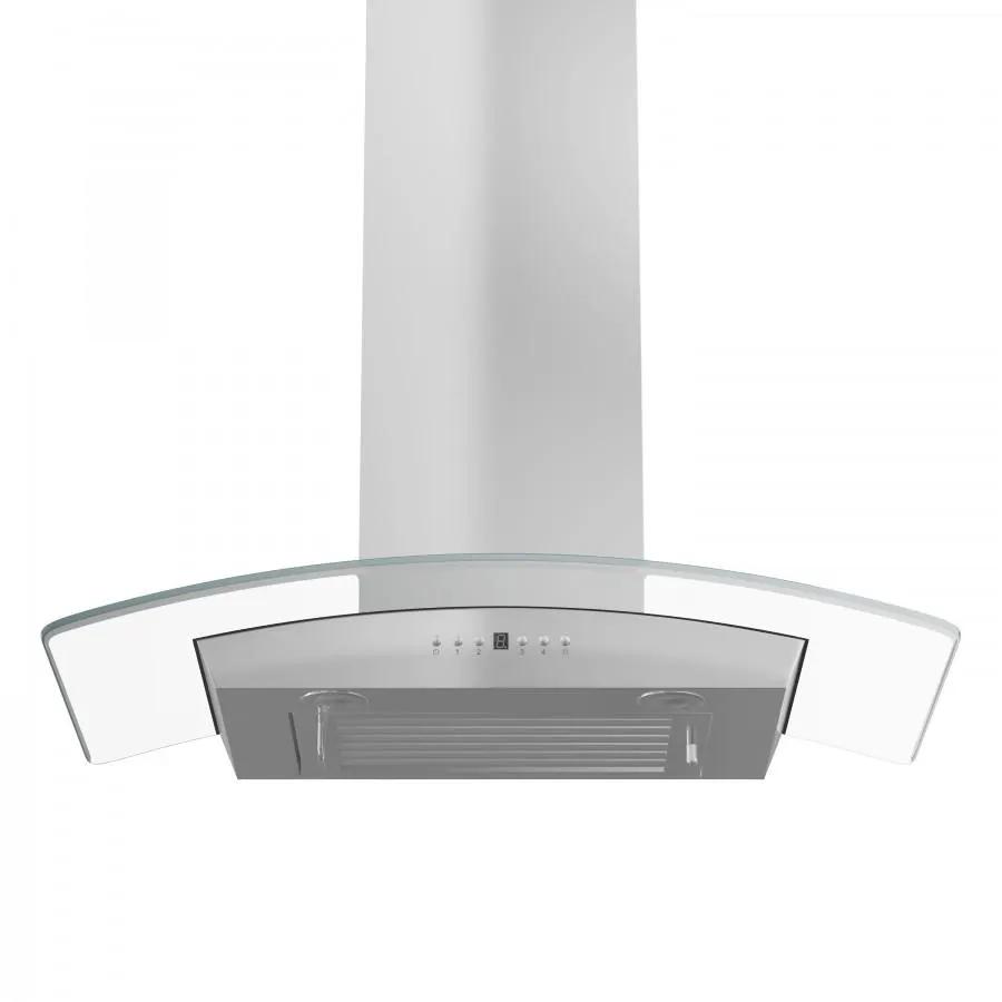 ZLINE 36" Stainless Steel Wall Range Hood with Crown Molding, KZCRN-36 by Farmhouse Kitchen and Bath