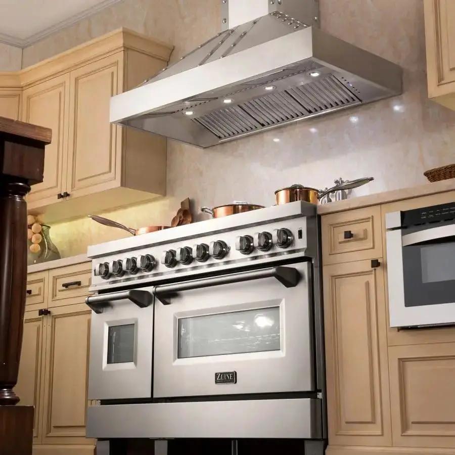 ZLINE 36" Stainless Wall Range Hood, 655-4SSSS-36 by Farmhouse Kitchen and Bath