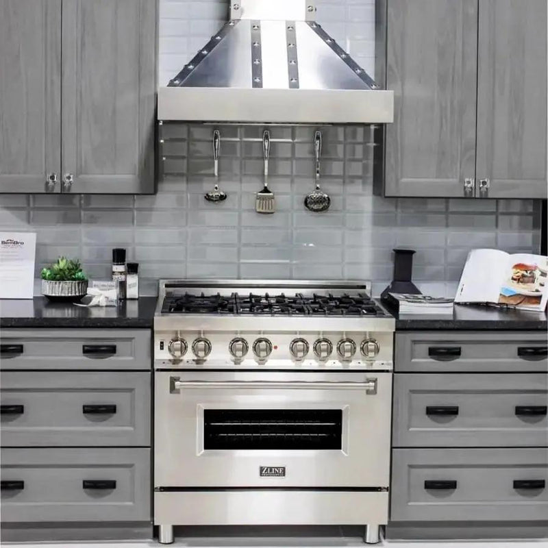 ZLINE 36" Stainless Wall Range Hood, 655-4SSSS-36 by Farmhouse Kitchen and Bath