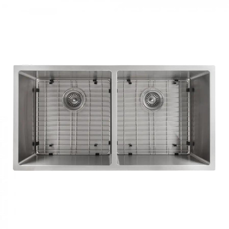 ZLINE 36" Undermount Double Bowl Sink in Stainless Steel, SR50D-36 by Farmhouse Kitchen and Bath