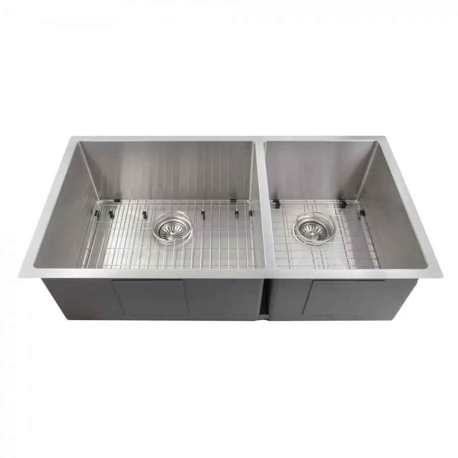 ZLINE 36" Undermount Double Bowl Sink in Stainless Steel, SR60D-36 by Farmhouse Kitchen and Bath