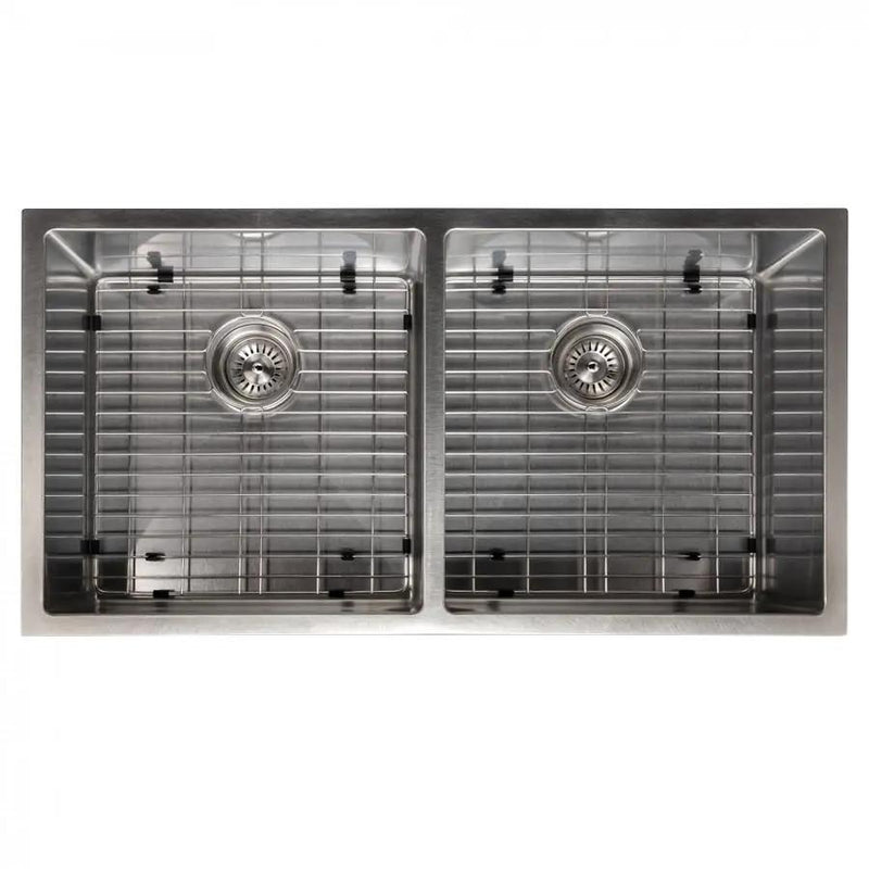 ZLINE 36" Undermount Double Bowl Sink Stainless Steel, SR50D-36S by Farmhouse Kitchen and Bath