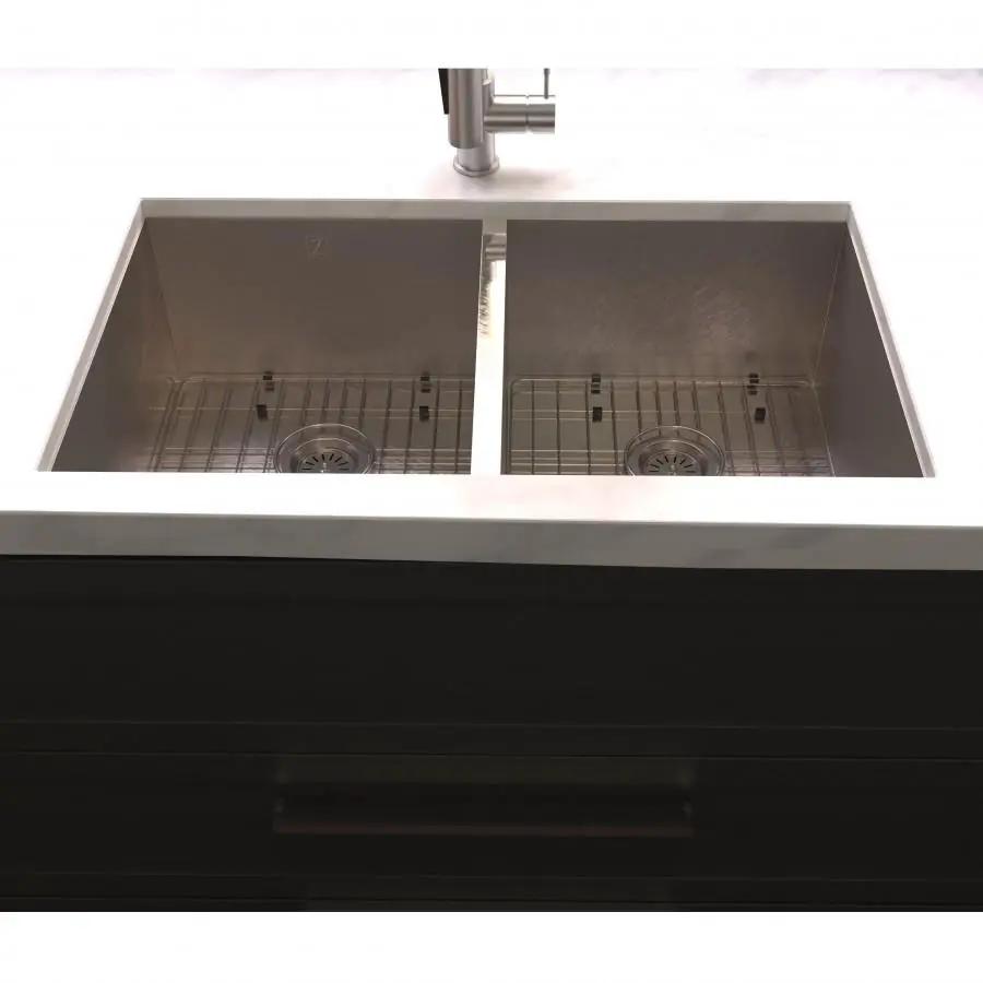 ZLINE 36" Undermount Double Bowl Sink Stainless Steel, SR50D-36S by Farmhouse Kitchen and Bath