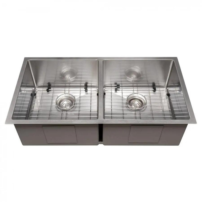 ZLINE 36" Undermount Double Bowl Sink Stainless Steel, SR50D-36S by Farmhouse Kitchen and Bath