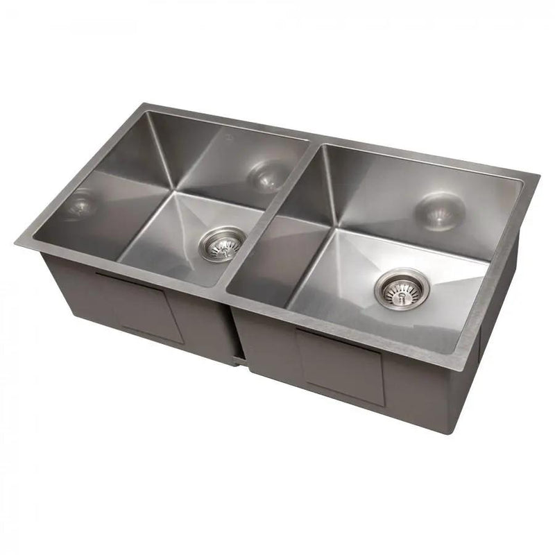 ZLINE 36" Undermount Double Bowl Sink Stainless Steel, SR50D-36S by Farmhouse Kitchen and Bath