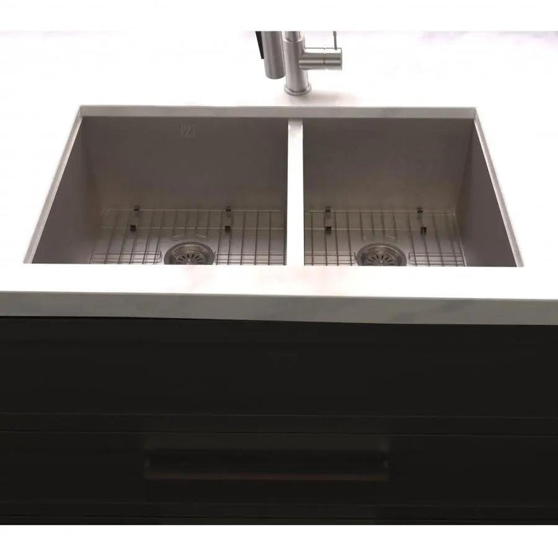 ZLINE 36" Undermount Double Bowl Sink Stainless Steel, SR60D-36S by Farmhouse Kitchen and Bath