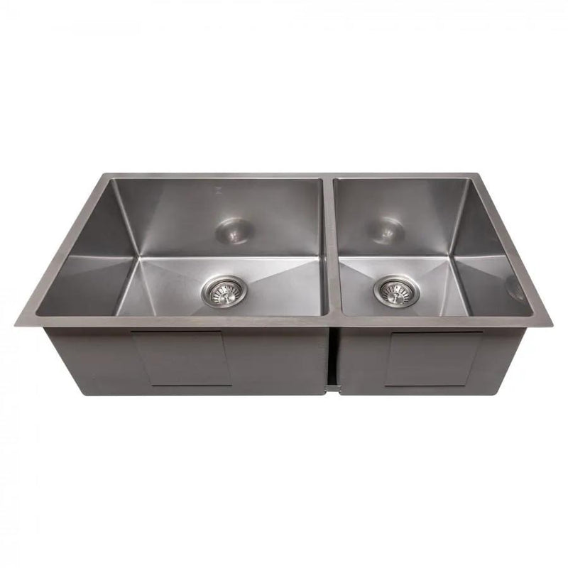 ZLINE 36" Undermount Double Bowl Sink Stainless Steel, SR60D-36S by Farmhouse Kitchen and Bath