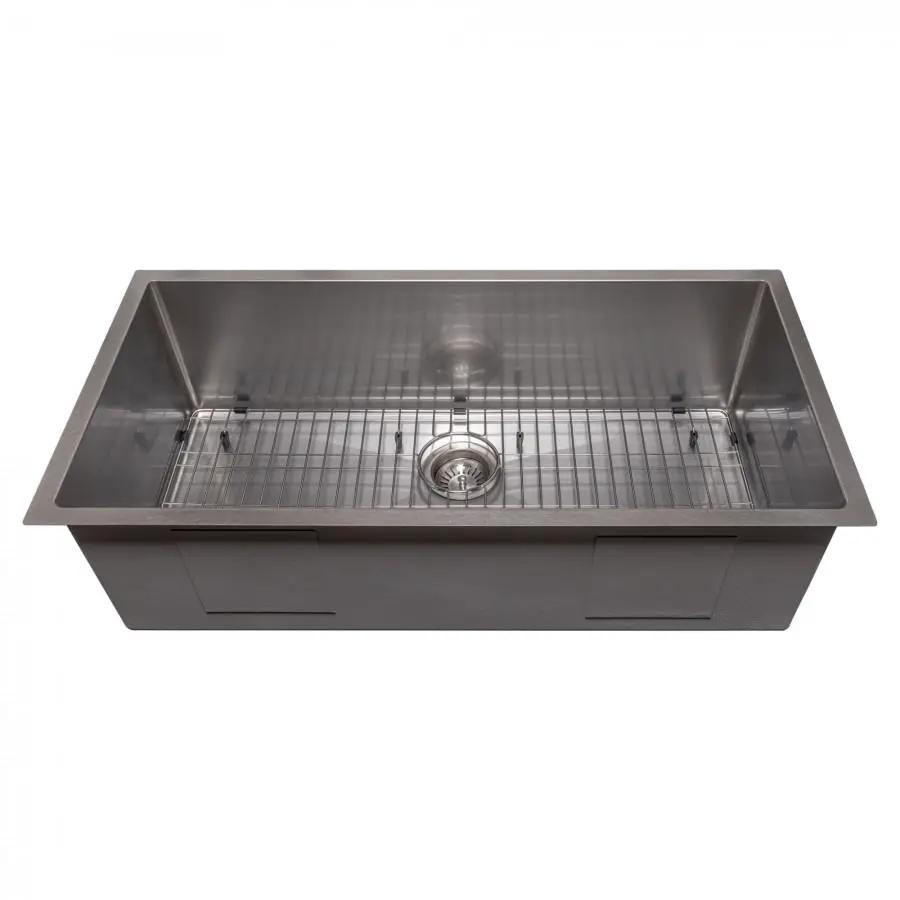 ZLINE 36" Undermount Single Bowl Sink DuraSnow Stainless Steel, SRS-36S by Farmhouse Kitchen and Bath